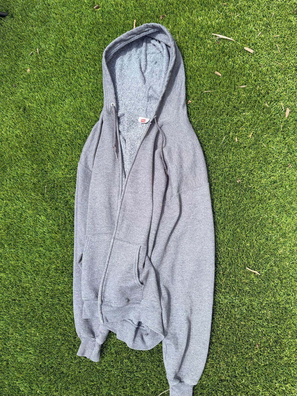 Hanes Men's Gray Full-Zip Hoodie Sweatshirt